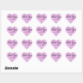 Elegant Lilac Glitzer & Foil Wedding Vielen Dank Herz-Aufkleber (Blatt)