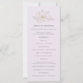 Elegant Lilac Gold Floral Wedding Program (Vorderseite)