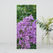 Elegant Lilac Lavendel Blumenzettel (Stehend Vorderseite)