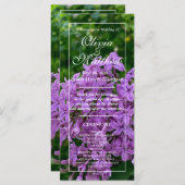 Elegant Lilac Lavendel Blumenzettel (Vorne/Hinten)