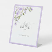 Elegant Lilac Lavender Blumenberater der Braut Sockelschild (Vorderseite)
