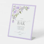 Elegant Lilac Lavender Brautparty Mimosa Bar Sockelschild (Vorderseite)