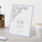 Elegant Lilac Lavender Brautparty Mimosa Bar Sockelschild (In SItu)
