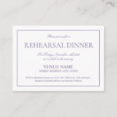 Elegant Lilac Lavender Classic Script-Probe Begleitkarte (Vorderseite)