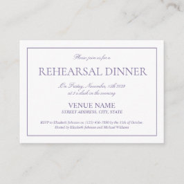 Elegant Lilac Lavender Classic Script-Probe Begleitkarte