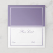 Elegant Lilac Lavender Classic Script Wedding Platzkarte (Außenseite Aufgefaltet)
