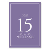 Elegant Lilac Lavender Classic Script Wedding Tischnummer (Rückseite)