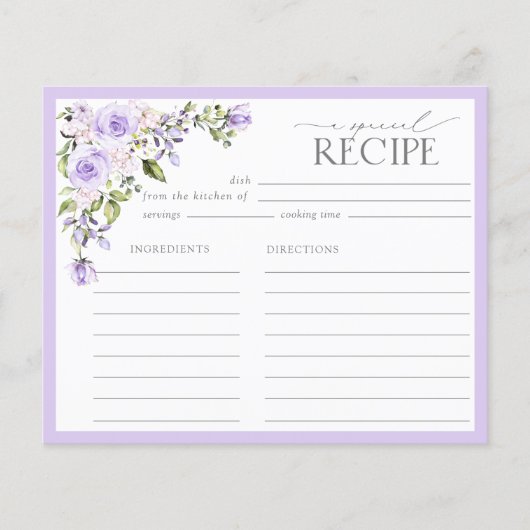 Elegant Lilac Lavender Floral Brautparty (Vorderseite)