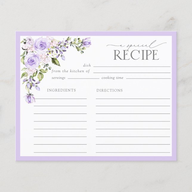 Elegant Lilac Lavender Floral Brautparty (Vorderseite)