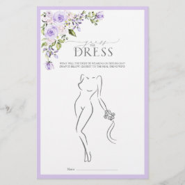 Elegant Lilac Lavender Floral Brautparty Game