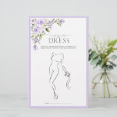 Elegant Lilac Lavender Floral Brautparty Game (Stehend Vorderseite)