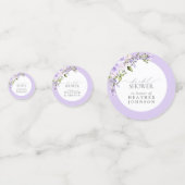 Elegant Lilac Lavender Floral Brautparty Konfetti (Vorderseiten)