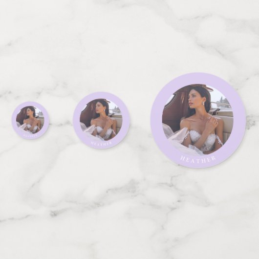 Elegant Lilac Lavender Floral Brautparty Konfetti (Rückseiten)