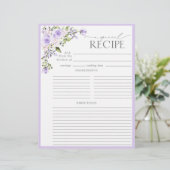 Elegant Lilac Lavender Floral Brautparty Rezept (Stehend Vorderseite)