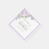 Elegant Lilac Lavender Floral Brautparty Serviette (Ecke)