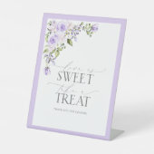 Elegant Lilac Lavender Floral Shower Sweet Leckere Sockelschild (Vorderseite)