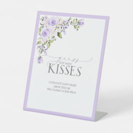 Elegant Lilac Lavender Floral Wie viele Kisses Sockelschild