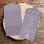 Elegant Lilac Lavender Modern UAWG All In One Einladung