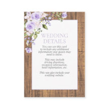 Elegant Lilac Lavender Rustic Lace Wedding Details