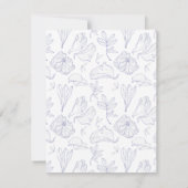 Elegant Lilac Lavender Wedding Probe Dinner Einladung (Rückseite)