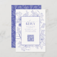 Elegant Lilac Lavender Wedding QR Code