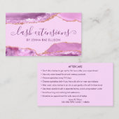 Elegant Lilac Lila Marble Agate Lash Extension Visitenkarte (Vorne/Hinten)