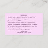 Elegant Lilac Lila Marble Agate Lash Extension Visitenkarte (Rückseite)