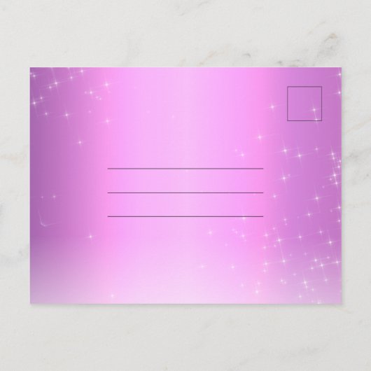 Elegant Lilac Lila Quinceanera Save the Date Postkarte (Rückseite)