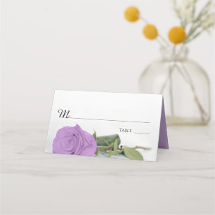 Elegant Lilac Lila Rose Hochzeitsszenario Platzkarte