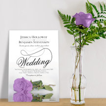 Elegant Lilac Lila Rose Klassische Script-Hochzeit