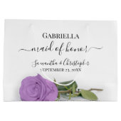 Elegant Lilac Lila Rose Trauzeugin Hochzeit Große Geschenktüte (Rückseite)