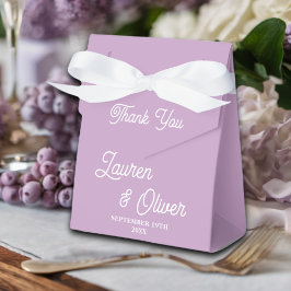 Elegant Lilac Lila Script Minimalistisch Wedding Geschenkschachtel