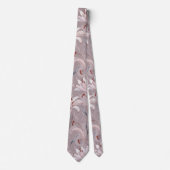 Elegant Lilac Lily Floral Wedding Tie Krawatte (Vorderseite)