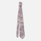 Elegant Lilac Lily Floral Wedding Tie Krawatte (Rückseite)
