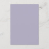 Elegant Lilac Monogram Modern Wedding Begleitkarte (Rückseite)