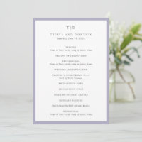 Elegant Lilac Monogram Modern Wedding