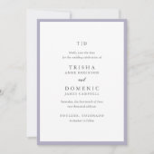 Elegant Lilac Monogram Modern Wedding Save The Date (Vorderseite)