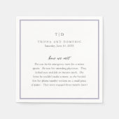 Elegant Lilac Monogram Modern Wedding Serviette (Vorderseite)