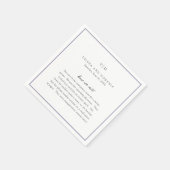 Elegant Lilac Monogram Modern Wedding Serviette (Ecke)