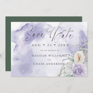 Elegant Lilac Peony Floral Watercolor