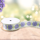 Elegant Lilac Purple Flowers Spring Floral Satinband