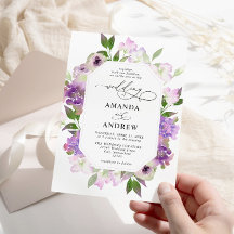 Elegant Lilac Purple Flowers Wedding