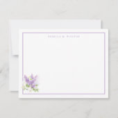 Elegant Lilac Purple Greenery Personalized Mitteilungskarte (Vorderseite)