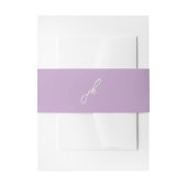 Elegant Lilac Script Monogram Wedding Einladungsbanderole (Vorderseite Beispiel)