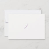 Elegant Lilac Script Monogram Wedding RSVP Karte (Rückseite)