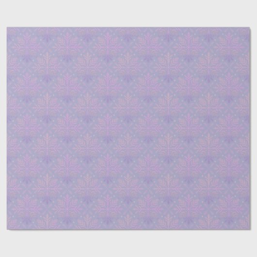 Elegant Lilac Snowflake Christmas Pattern Geschenkpapier (Flach)