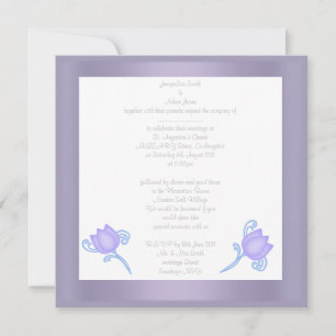 ELEGANT LILAC TULIP WEDING INVITATION EINLADUNG