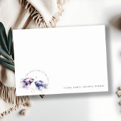 Elegant Lilac Watercolor Coastal Fish Wedding Mitteilungskarte