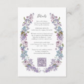 Elegant Lilac Wedding Begleitkarte (Vorderseite)