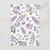 Elegant Lilac Wedding Begleitkarte (Rückseite)